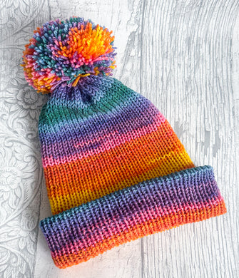 Rainbow Knitted Hat